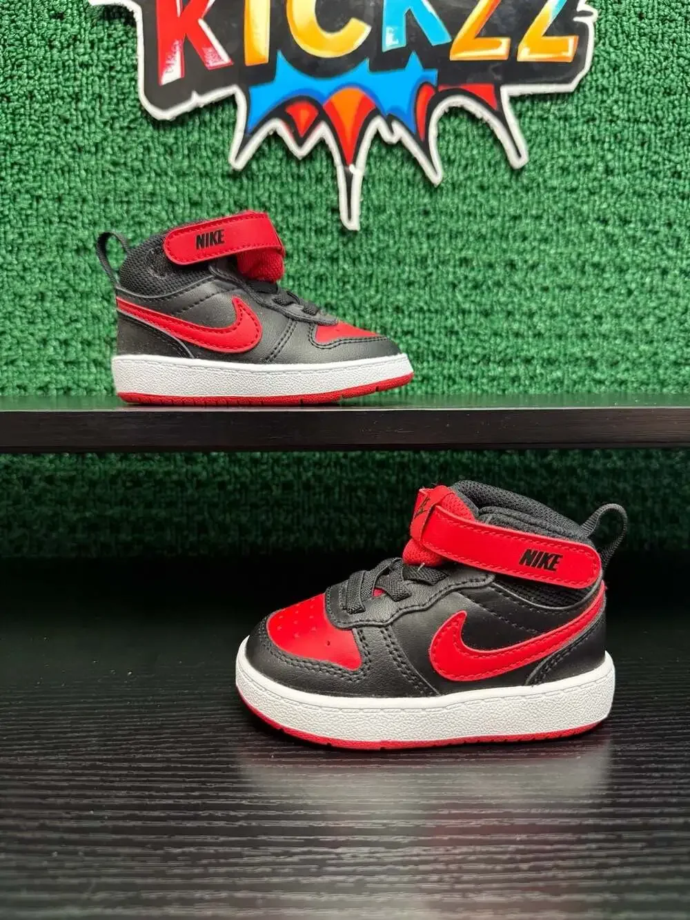 Nike Court Borough Mid 2 (TDV) Black/Red/White Toddler Size 5C  Brand New